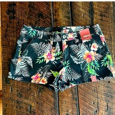 Black Floral Shortie shorts size 11