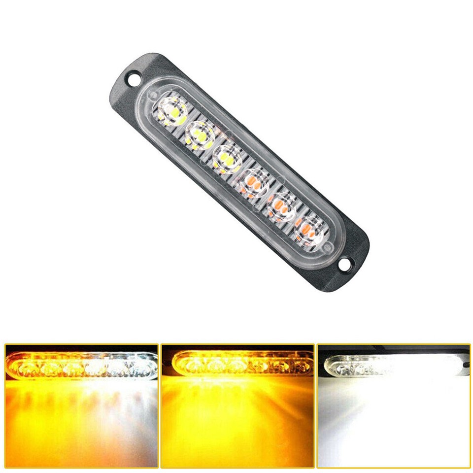 6 In. LED Emergency Warning Marker Strobe Light For Work Truck