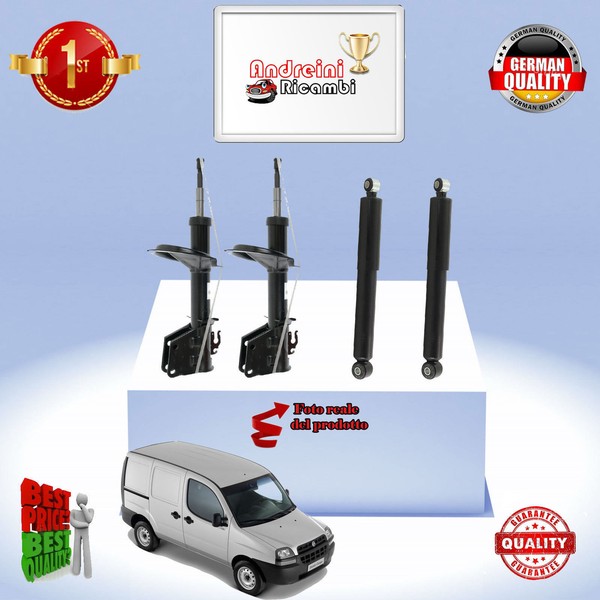 Set 4 StoßDäMpfer Vorderseite + Heck Fiat Doblo Frachter 1.9 JTD 74KW Von 2004->-image