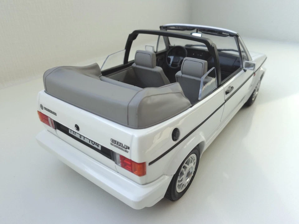 Volkswagen VW Golf 1 Cabrio Modellino Di Auto Di NOREV 1:18 Bianco NUOVO 188435 - Immagine 4 di 4