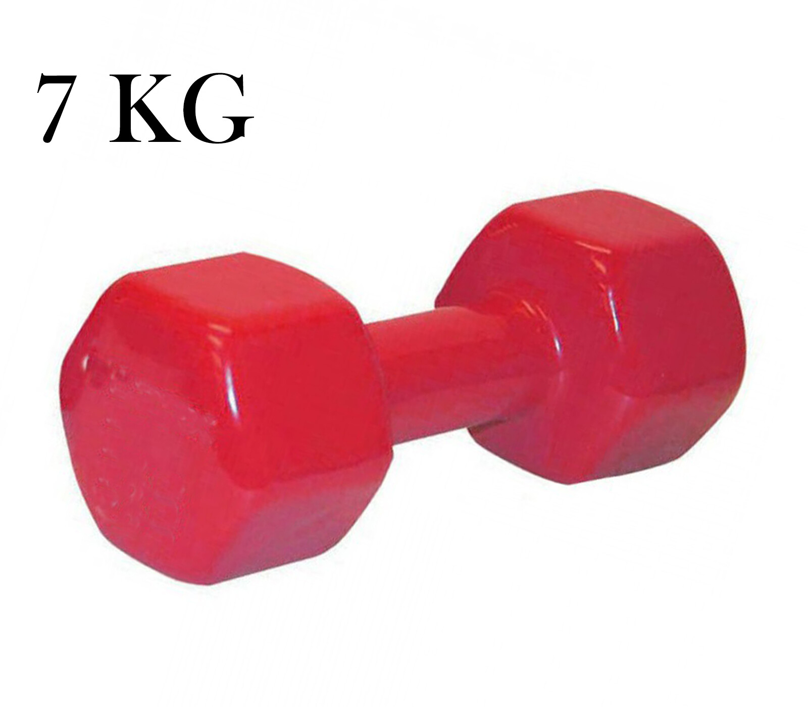 Peso Palestra 7kg Manubrio Esagonale Gommato Antiscivolo Allenamento Fitness