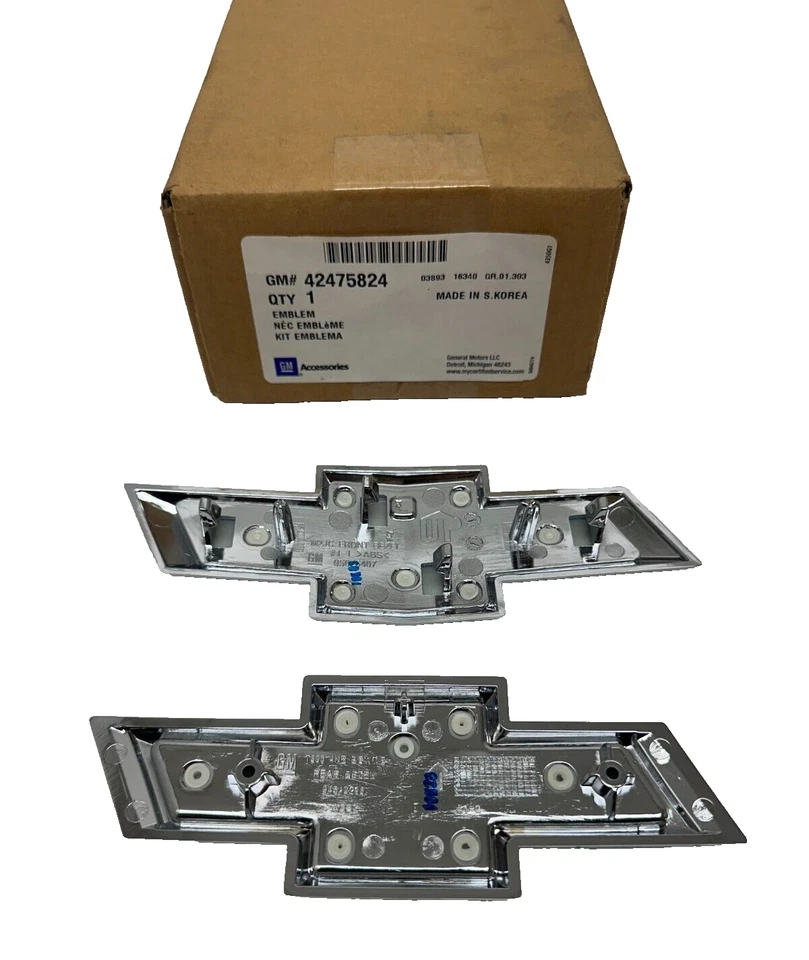 Conjunto de emblema de gravata borboleta dianteira e traseira genuína para Chevrolet Sonic Sedan 1.4L 2017-2020 - Imagem 2 de 4