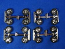 RRR CHROME WHEELS TIRES 2 SETS OF SLOTS 2 SETS OF TA's AURORA T-JET DASH JL
