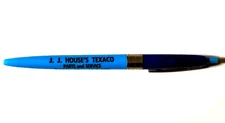 1950s J J House's Texaco Gas Station Ballpoint Pen Parts Service Advertising Vtg