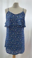 Blue Floral Sleeveless Strappy Dress Forever21 Size S