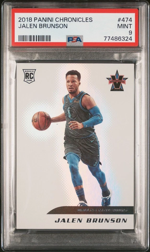 JALEN BRUNSON ROOKIE 2018-19 Panini Chronicles 474 Vanguard /99 PSA 9 📈🏀 - Image 2 of 4