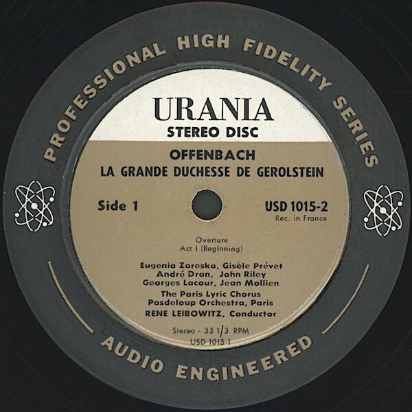 Jacques Offenbach, Eugenia Zareska, Gisèle Prevet, André Dran