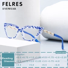 Cat Eye Anti Blue Light Reading Glasses For Women Clear Lens Glasses Reader Hot