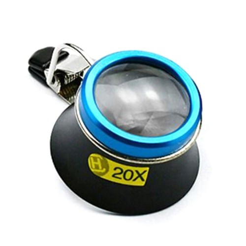 Lupa de Gafas 20X Lupa de Ojo con Clip Ocular PortáTil Operador Artesanal H3588