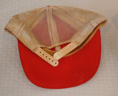 Vintage Snapback Hat Cap Trucker Foam Mesh BLUE FOX Fish Advertising Patch  1980s