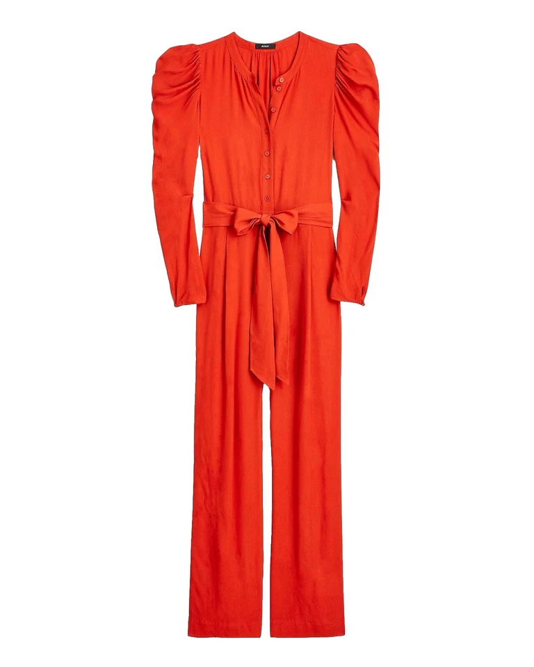 Mono J.CREW NUEVO CON ETIQUETAS Drapey Manga Abullonada Rojo Talla 00 Ligero Viaje Fiesta Regalo Foto 2 de 4