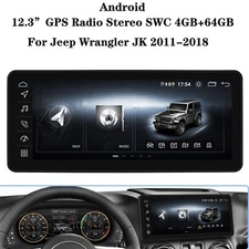12.3" Android13 64GB Car Stereo Radio For 2011-2017 Jeep Wrangler JK Carplay GPS