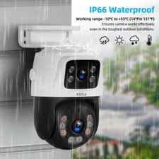 KERUI 6MP PoE Security IP Camera 2-Way Audio IR Night Vision Outdoor PTZ Camera