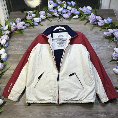 Vintage Abercrombie & Fitch Coat Size Medium Snowboard Ski Red