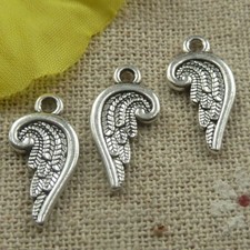 Free Ship 260 pcs tibetan silver wing charms 18x9x1.5mm L-4416