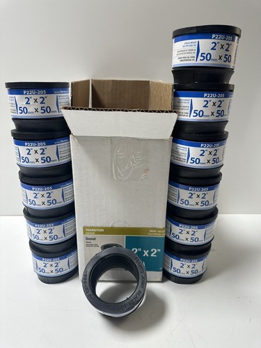 Set Of 12- Fernco Transition 2”x2” PVC Donut Fitting Part #P22U-205 SKU# 143077 - Picture 3 of 5