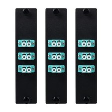 -3pcs 6 Fibers OM3 Multimode Patch Panel with 3 x LC UPC Duplex Fiber Optic A...