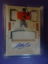 Chance Sisco 2018 National Treasures GOLD Triple Patch RC Auto RPA #'d 30/49