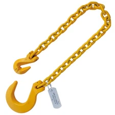 3/8"x5' G80 Recovery Chain with Foundry Hook and Grab Hook
