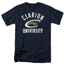 Clarion University Adult T-Shirt Golden Eagles Logo, Navy, S-5XL