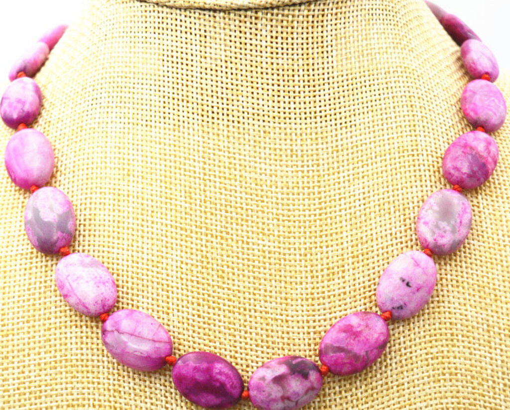 Natural 13x18mm Pink Crazy Lace Agate Onyx Gems Oval Beads