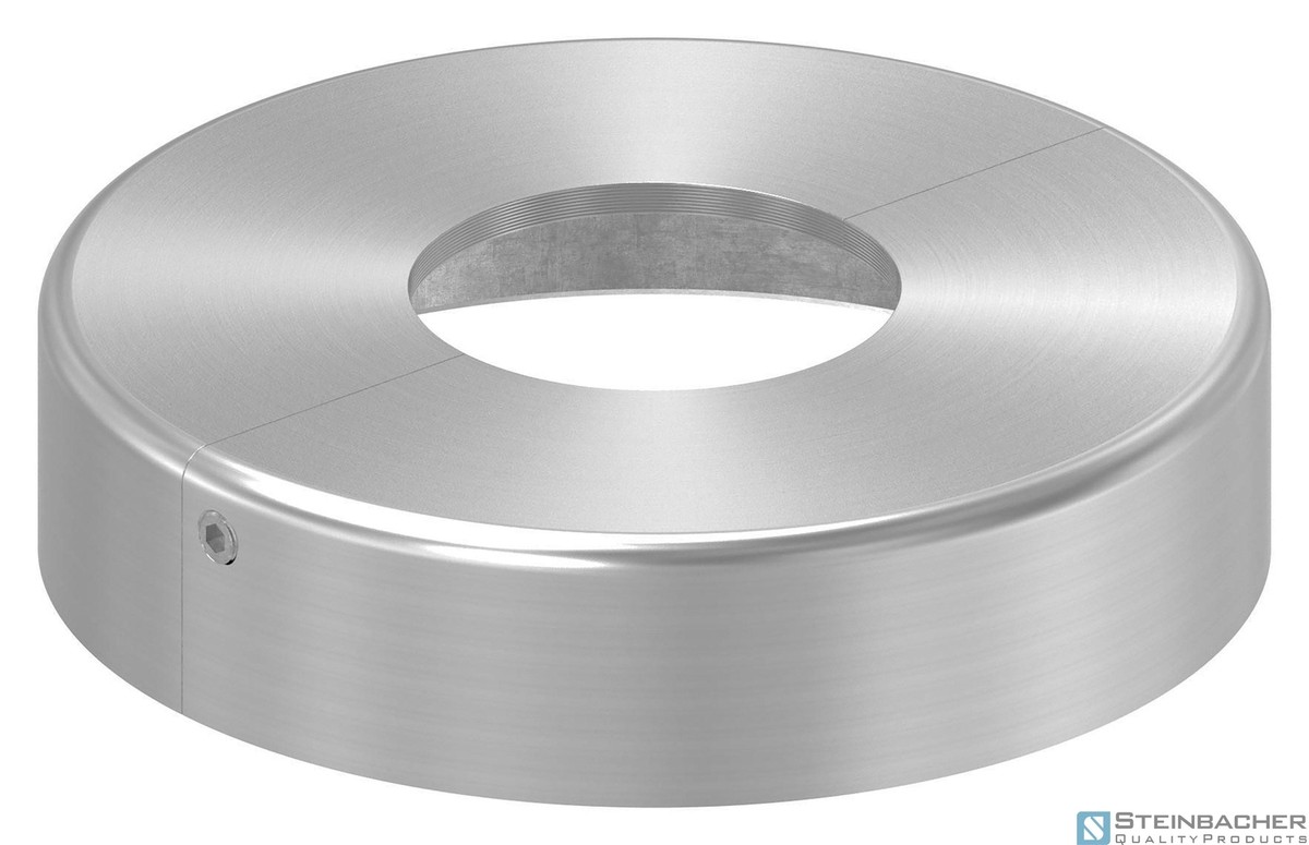 Rosetta Di Copertura In Acciaio Inox, 105x25mm, Foro 43mm, V2A - Foto 8