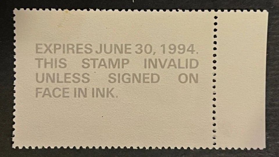 Travelstamps: 1993 Vermont Duck Migratory Waterfowl Stamp Mint MNH OG - Image 3 of 4