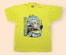 Vintage The Hubcaps T Shirt 1990s Band Tee Men’s XL Yellow Vtg 90s