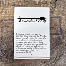 The Wooden Spoon Catalog Vintage Print Ad Cooking Cookwear Mail Order Advert
