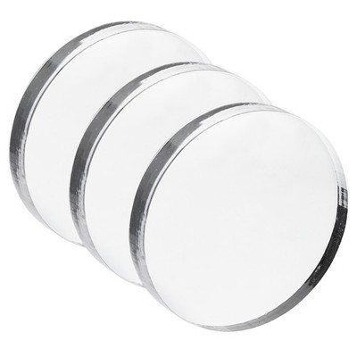 Acryl-Stempelblock,3er-Pack,rund,transparent,2 Zoll Durchmesser