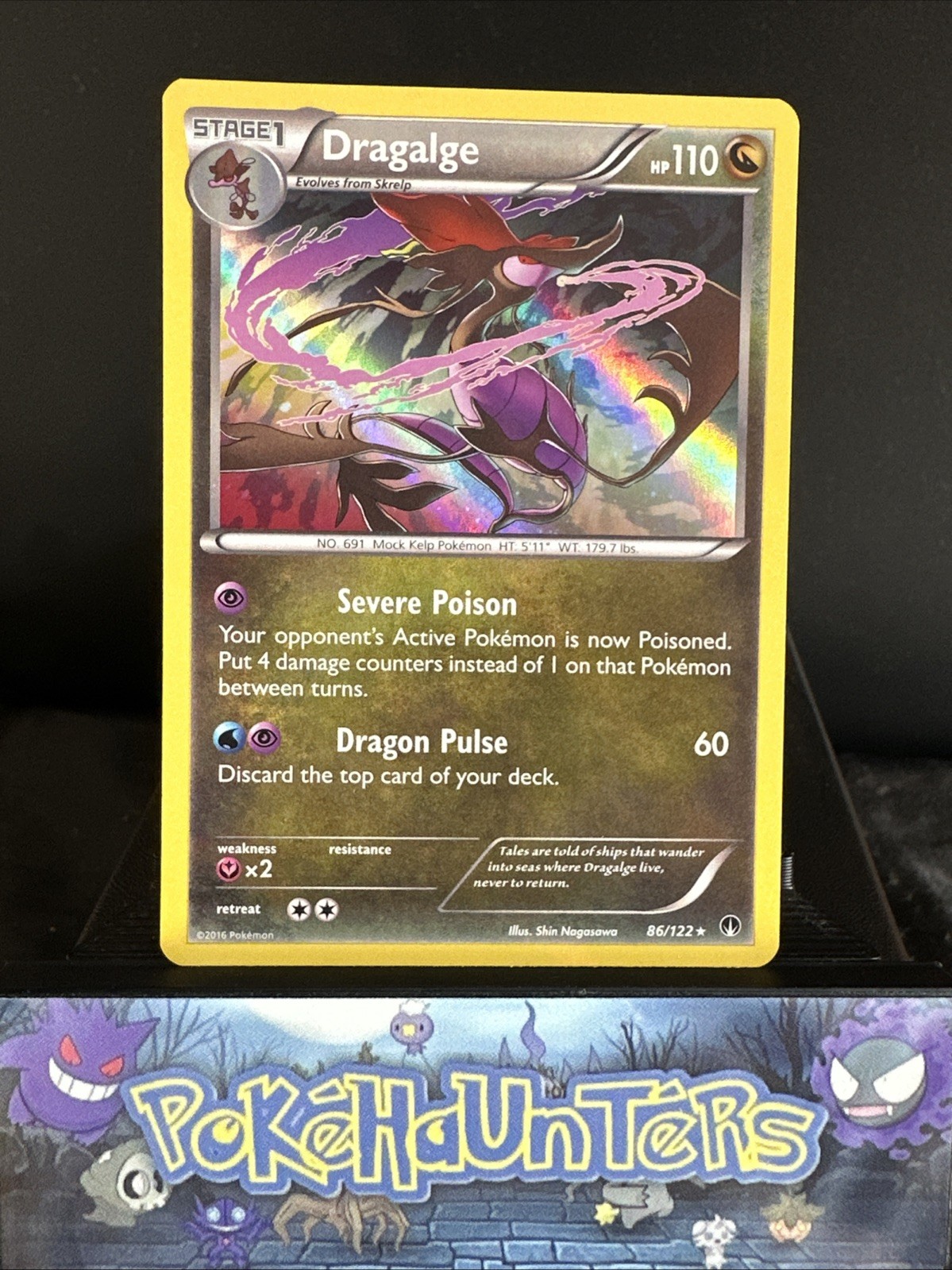 Pokemon Card Dragalge 86/122 BREAKpoint Holo Rare NM