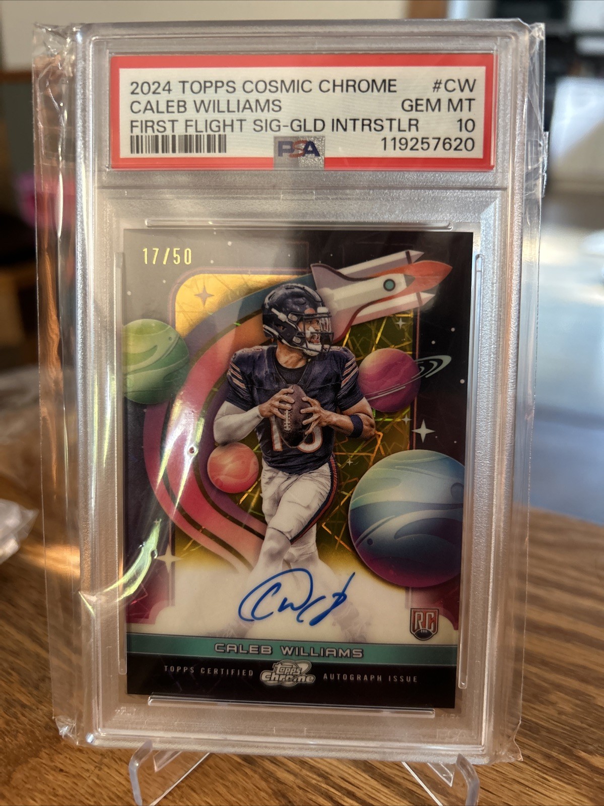 Caleb Williams Topps Cosmic Chrome First Flight Signatures #CW Base