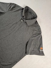 RLX Ralph Lauren Mens Large Gray Performance Polo Shirt Sleeve Golf Oaktree Nat.