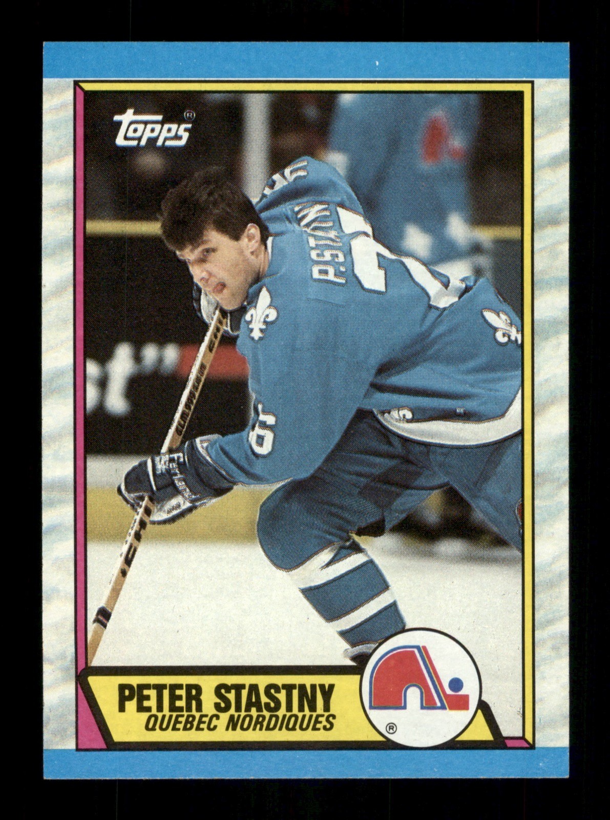 Peter Stastny #143 Hockey Cards 1989 Topps trading card — raw and PSA graded price guide
