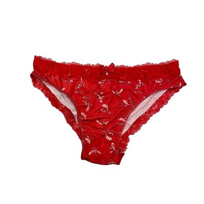 Damen Damen Slip gemustert rot Pura P0307S