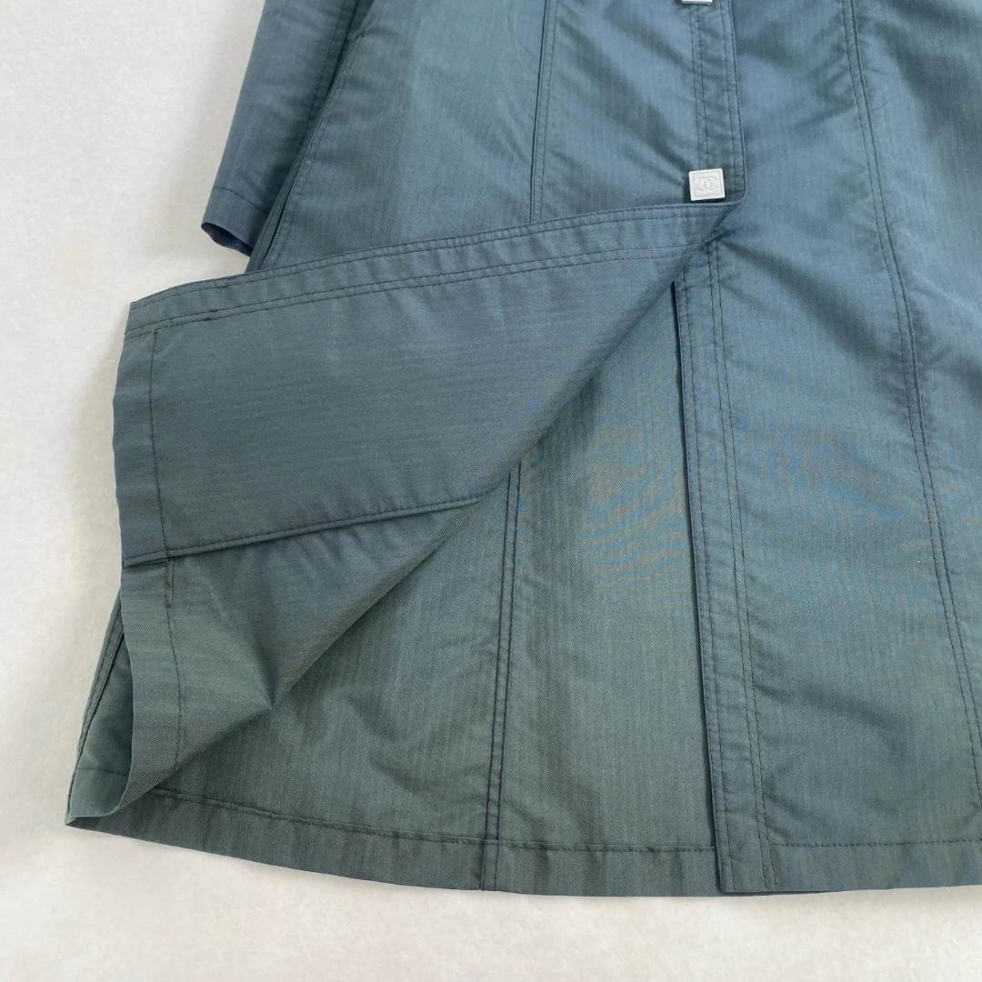 Cappotto Chanel Bottone Coco Nylon Cachi 36 S M