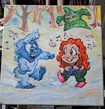 GULLERUD ORIGINAL PAINTING Acrylics Cover JUNGA the DANCING YETI Stephen Tako
