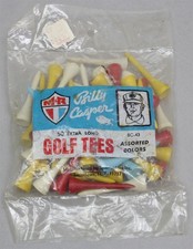 Vintage Partial Pack of BILLY CASPER Extra Long Golf Tees Assorted Colors