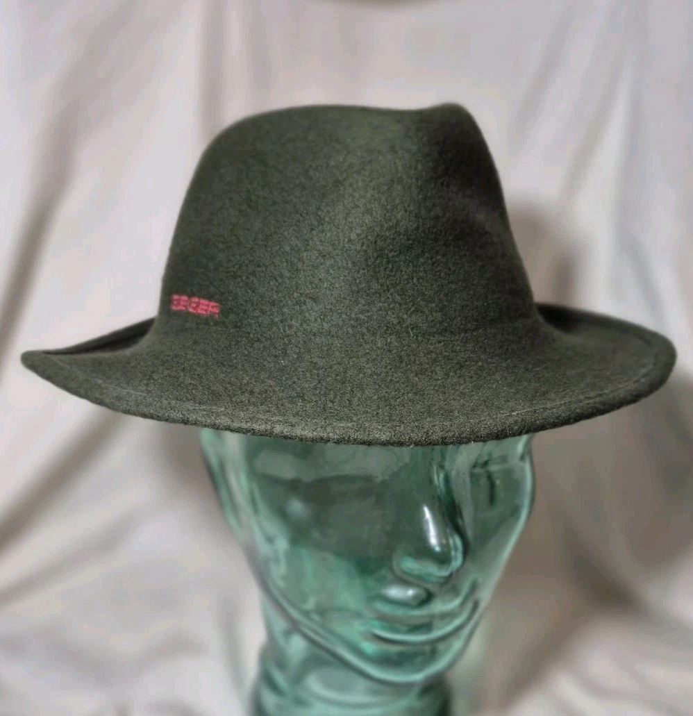Original Dachstein Hut Vintage 100% Fur Felt  Cream Size O/S Vintage Hut Breiter Alpine Hiking Felt Hat + Pins Germany  main image 3