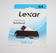 Lexar Jumpdrive USB 2.0 Twist Turn 64 GB NIP Flash Drive Storage External Memory
