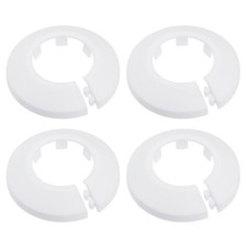 32mm Pipe Cover Decoration PP Plastic Water Pipe Escutcheon White 4pcs