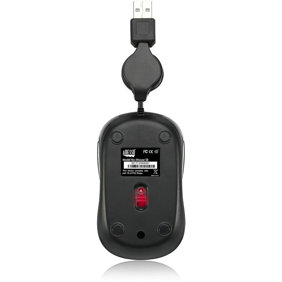 Adesso iMouse S8R - USB Illuminated Retractable Mini Mouse (IMOUSES8R) - Image 3 of 4