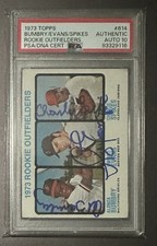 1973 Topps #614 Evans/Bumbry/Spikes RC Auto PSA/DNA PSA Authentic Auto Grade 10