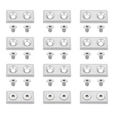 12Pcs Profile End Cap, Zinc Alloy 2040 EU Standard T-Slot Extrusion, Silver