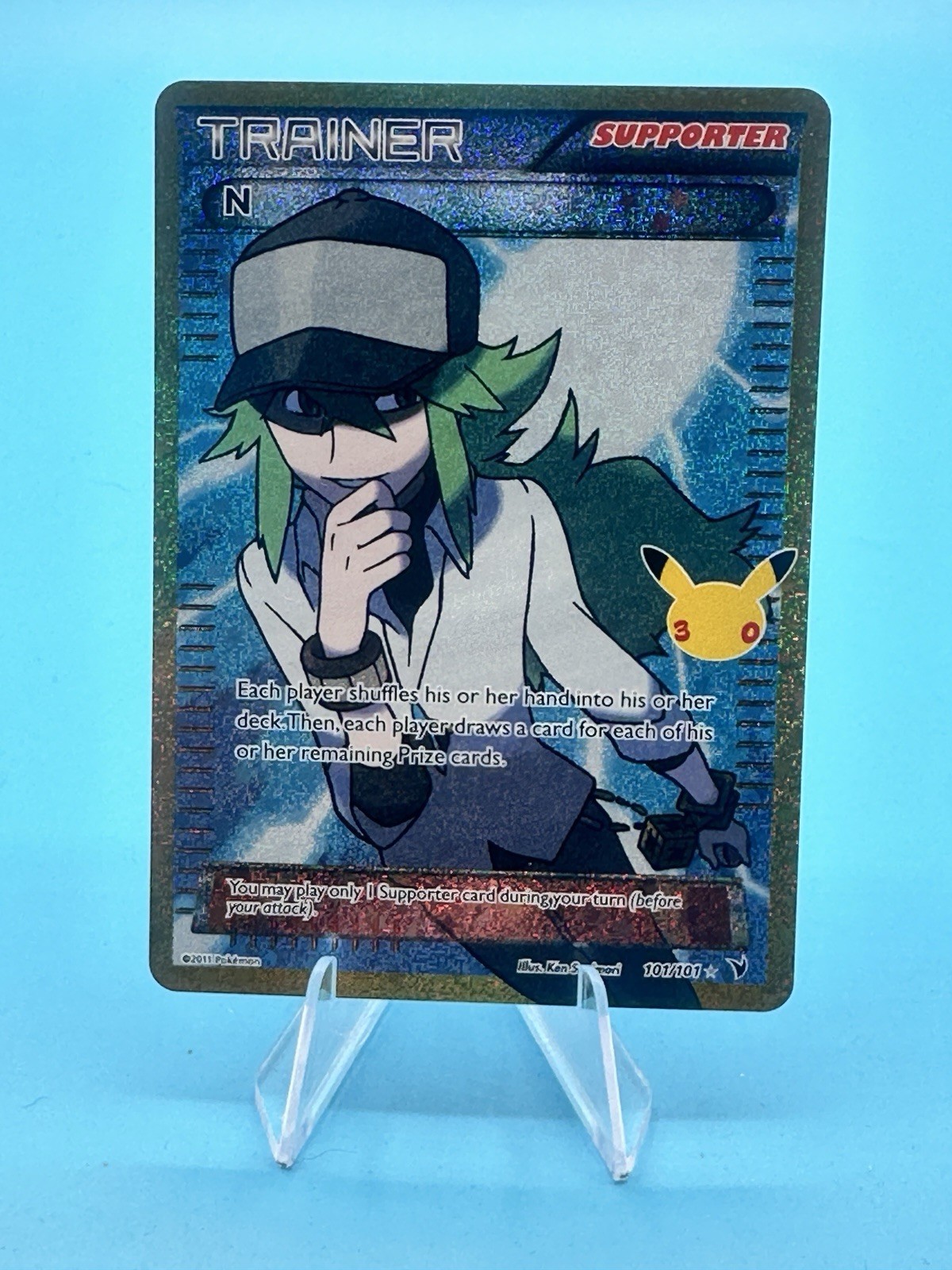Pokémon N Trainer-Supporter 101/101 30th anniversary  Full Art Holo GC1049