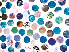 100 Collage Circles • 2 Inch Mixed Media Paper Cuts for Art & Junk Journals