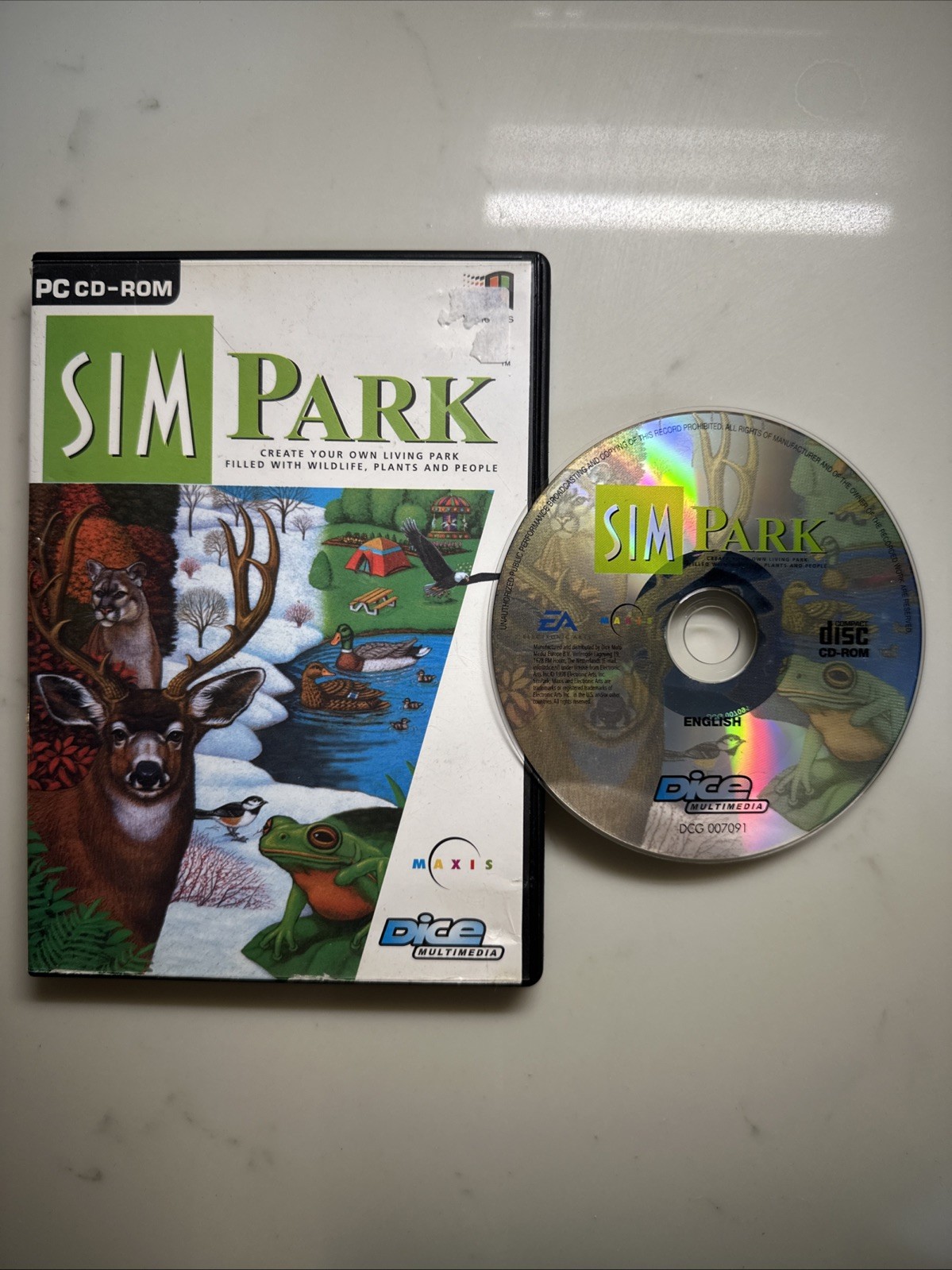 Sim Park for Windows 95 - PC CD-Rom Retro maxis game 1998