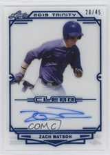 2019 Leaf Trinity Clear Auto Blue 20/45 Zach Watson #CA-ZW1 Auto 0m5h