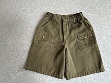 Boy Scouts of America Short Youth 10 Olive Green Cargo Uniform BSA Cotton Canvas