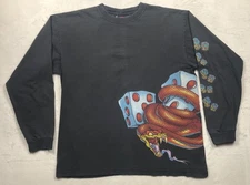 Vintage JNCO Mens XL Shirt L/S Tee Snake Dice Made In USA Faded Distressed 90s